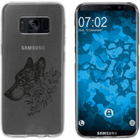 Galaxy S8 Silikon-Hülle Floral Wolf M3-1 Case