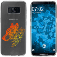 Galaxy S8 Silikon-Hülle Floral Wolf M3-2 Case