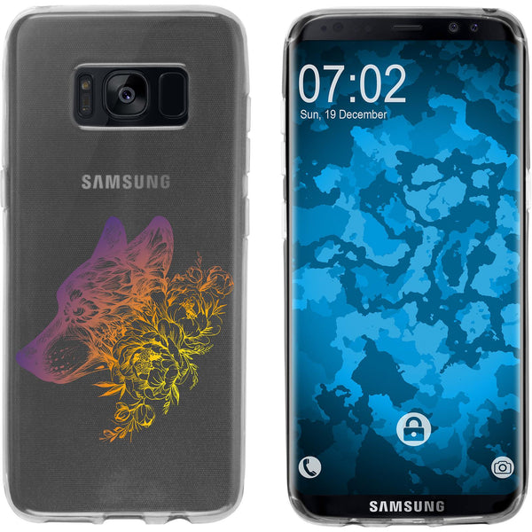 Galaxy S8 Silikon-Hülle Floral Wolf M3-3 Case