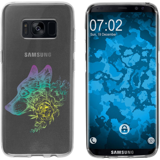 Galaxy S8 Silikon-Hülle Floral Wolf M3-4 Case
