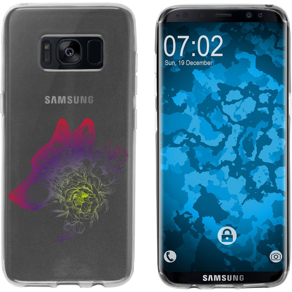 Galaxy S8 Silikon-Hülle Floral Wolf M3-5 Case