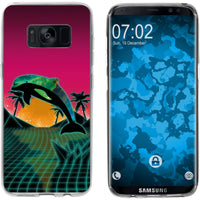 Galaxy S8 Silikon-Hülle Retro Wave Delphin M1 Case