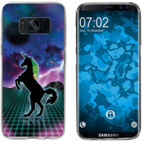 Galaxy S8 Silikon-Hülle Retro Wave Einhorn M2 Case