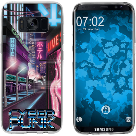 Galaxy S8 Silikon-Hülle Retro Wave Cyberpunk.01 M4 Case