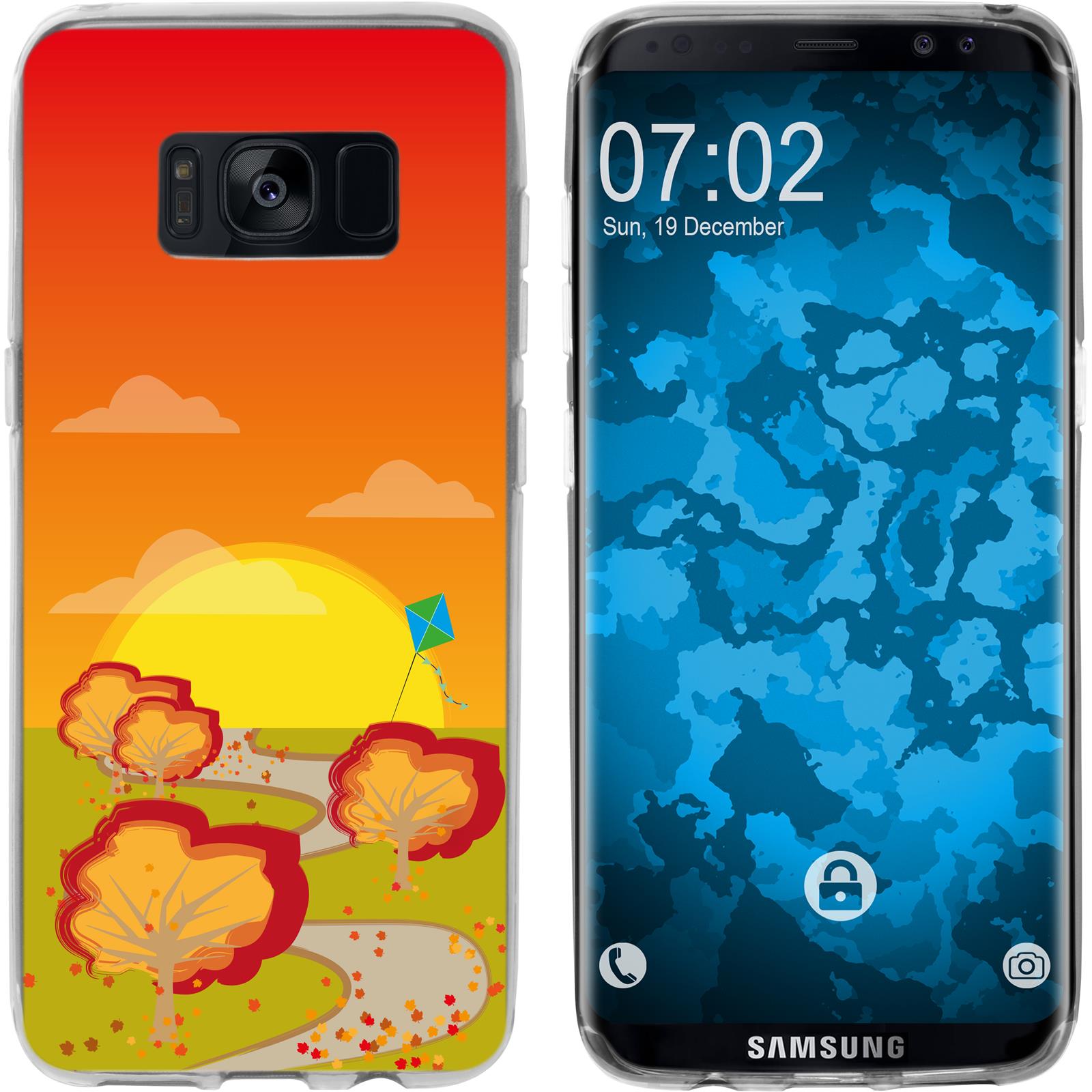 Galaxy S8 Silikon-Hülle Herbst Drache/Kite M2 Case