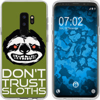 Galaxy S9 Plus Silikon-Hülle Crazy Animals Faultier M3 Case