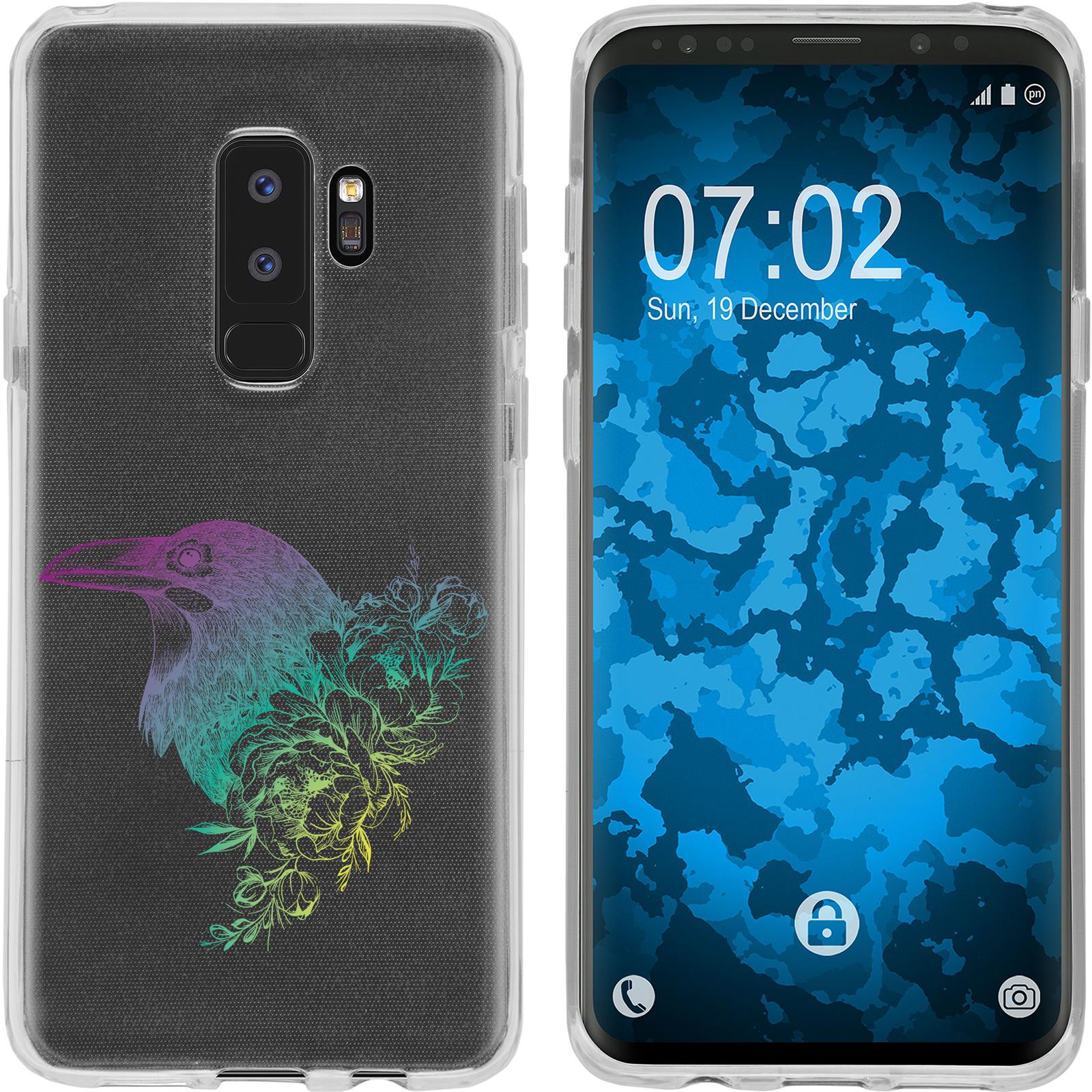Galaxy S9 Plus Silikon-Hülle Floral Rabe M4-4 Case