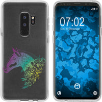 Galaxy S9 Plus Silikon-Hülle Floral Pferd M5-4 Case