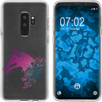 Galaxy S9 Plus Silikon-Hülle Floral Pferd M5-6 Case