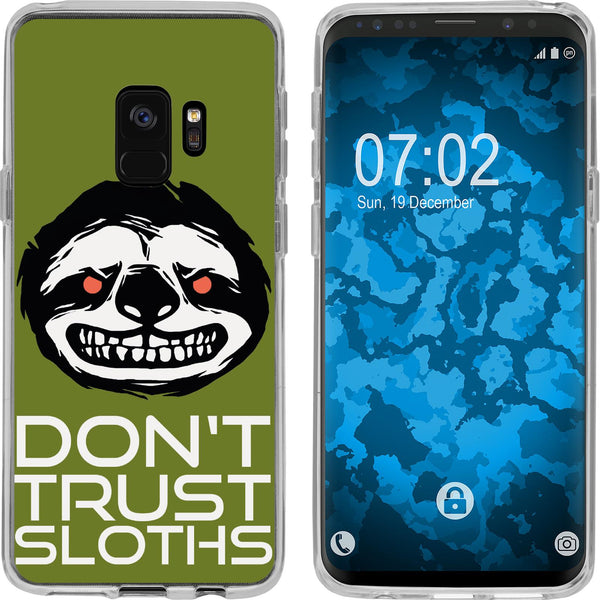 Galaxy S9 Silikon-Hülle Crazy Animals Faultier M3 Case