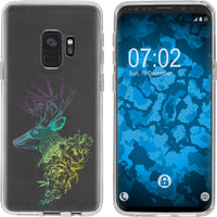 Galaxy S9 Silikon-Hülle Floral Hirsch M7-4 Case