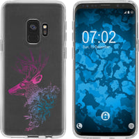 Galaxy S9 Silikon-Hülle Floral Hirsch M7-6 Case