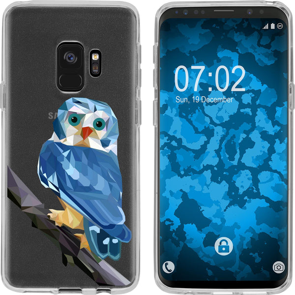 Galaxy S9 Silikon-Hülle Vektor Tiere Eule M1 Case