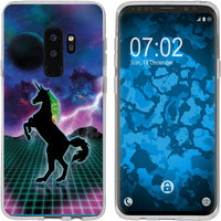 Galaxy S9 Plus Silikon-Hülle Retro Wave Einhorn M2 Case