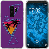 Galaxy S9 Silikon-Hülle Retro Wave Palmen M3 Case