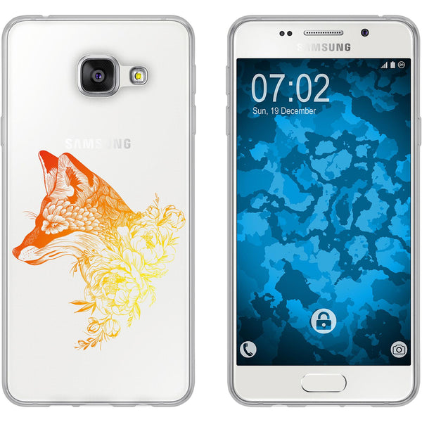 Galaxy A5 (2016) A510 Silikon-Hülle Floral Fuchs M1-2 Case