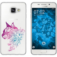 Galaxy A3 (2016) A310 Silikon-Hülle Floral Katze M2-6 Case