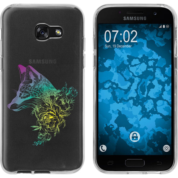 Galaxy A3 2017 Silikon-Hülle Floral Fuchs M1-4 Case