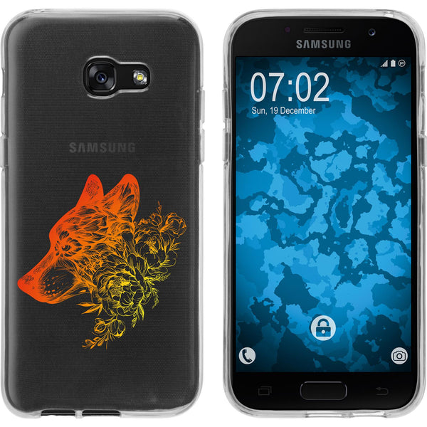 Galaxy A3 2017 Silikon-Hülle Floral Wolf M3-2 Case