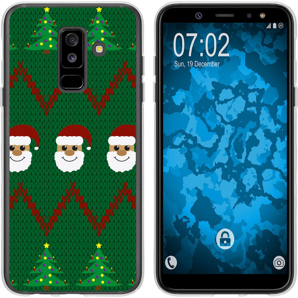 Galaxy A6 Plus (2018) Silikon-Hülle X Mas Weihnachten X-Mas