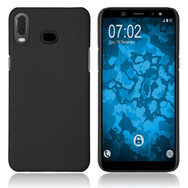 Hardcase für Samsung Galaxy A6s gummiert schwarz