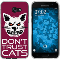 Galaxy A7 (2017) Silikon-Hülle Crazy Animals Katze M1 Case