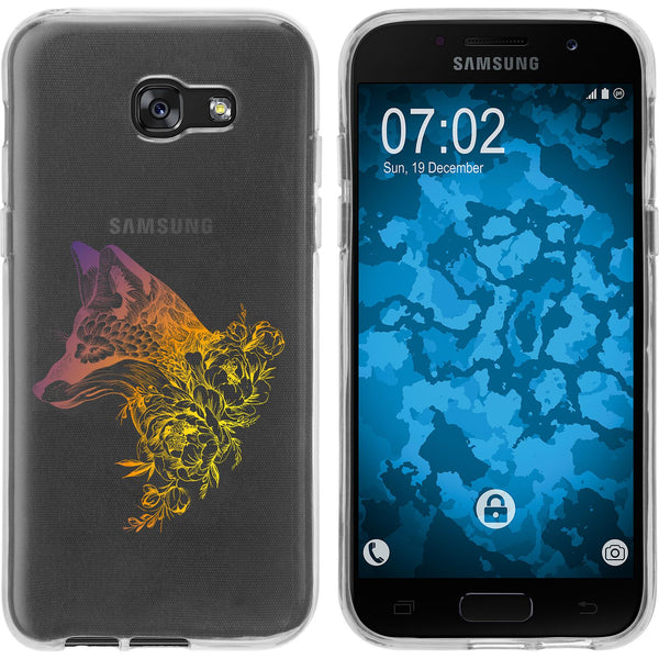 Galaxy A7 (2017) Silikon-Hülle Floral Fuchs M1-3 Case