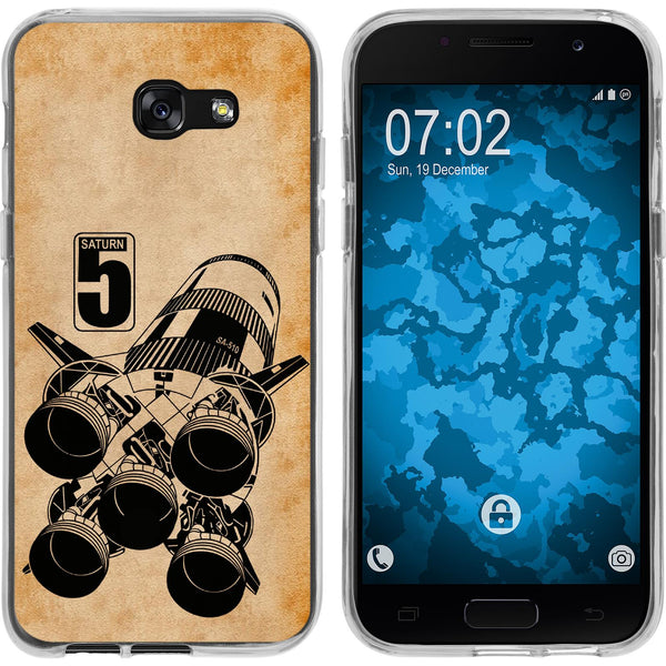 Galaxy A7 (2017) Silikon-Hülle Space Moon Rocket M3 Case