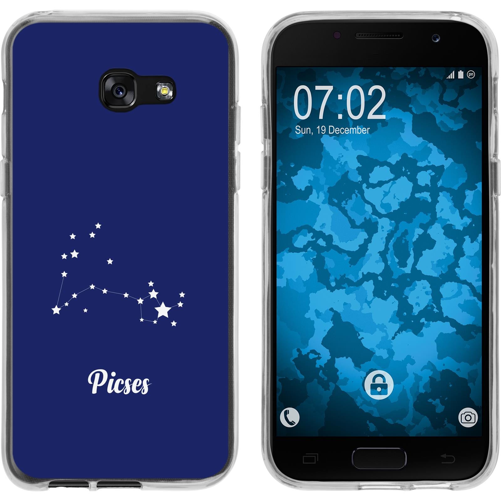 Galaxy A7 (2017) Silikon-Hülle SternzeichenPisces M1 Case