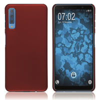 Hardcase für Samsung Galaxy A7 (2018) gummiert rot