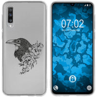 Galaxy A70 Silikon-Hülle Floral Rabe M4-1 Case