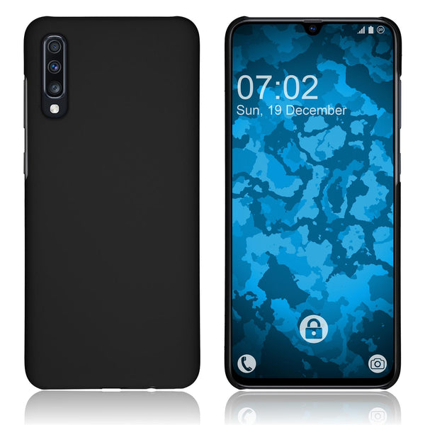 Hardcase für Samsung Galaxy A70 gummiert schwarz