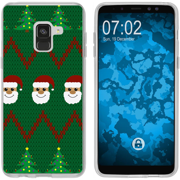 Galaxy A8 Plus (2018) Silikon-Hülle X Mas Weihnachten X-Mas