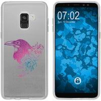 Galaxy A8 (2018) EU Version Silikon-Hülle Floral Rabe M4-6 C