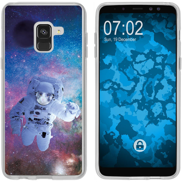 Galaxy A8 (2018) EU Version Silikon-Hülle Space Catronaut M5