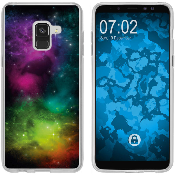 Galaxy A8 (2018) EU Version Silikon-Hülle Space Starfield M7