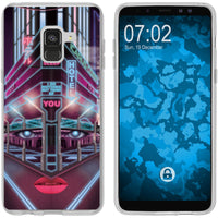 Galaxy A8 Plus (2018) Silikon-Hülle Retro Wave Cyberpunk.02