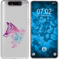 Galaxy A80 Silikon-Hülle Floral Fuchs M1-6 Case