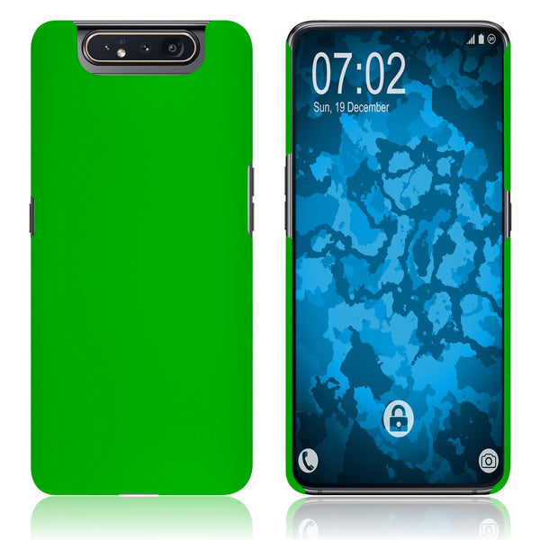 Hardcase für Samsung Galaxy A80 gummiert grün