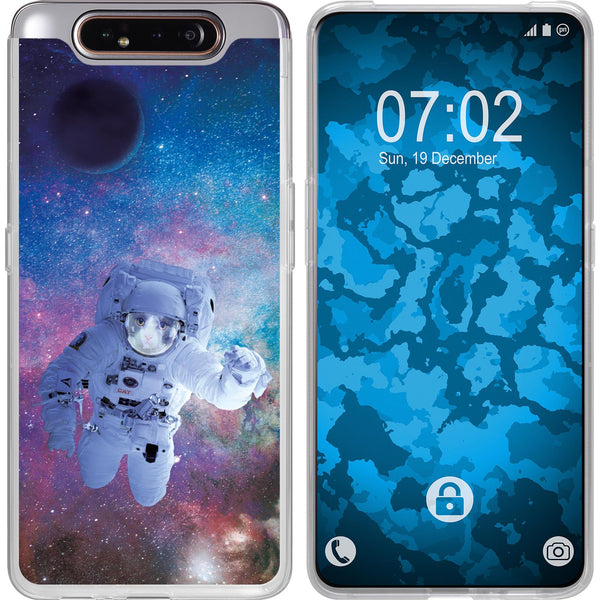 Galaxy A80 Silikon-Hülle Space Catronaut M5 Case