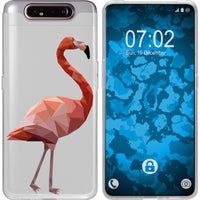 Galaxy A80 Silikon-Hülle Vektor Tiere Flamingo M2 Case