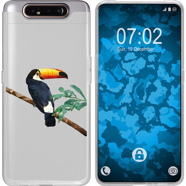 Galaxy A80 Silikon-Hülle Vektor Tiere Tucan M5 Case