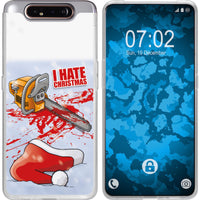 Galaxy A80 Silikon-Hülle X Mas Weihnachten Hate X-Mas M8 Cas