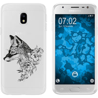 Galaxy J3 2017 Silikon-Hülle Floral Fuchs M1-1 Case