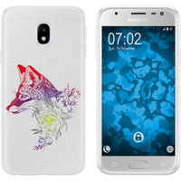 Galaxy J3 2017 Silikon-Hülle Floral Fuchs M1-5 Case