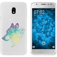 Galaxy J3 2017 Silikon-Hülle Floral Wolf M3-4 Case