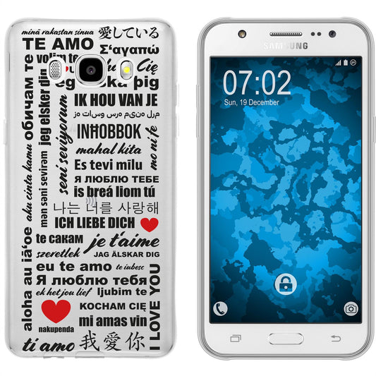 Galaxy J5 (2016) J510 Silikon-Hülle in Love Wörter M4 Case
