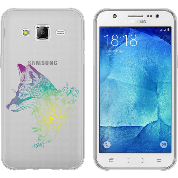 Galaxy J5 (2016) J510 Silikon-Hülle Floral Fuchs M1-4 Case