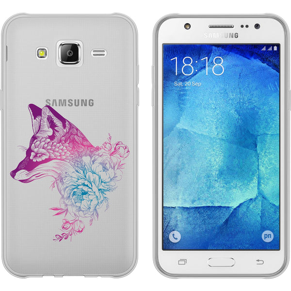 Galaxy J5 (2016) J510 Silikon-Hülle Floral Fuchs M1-6 Case