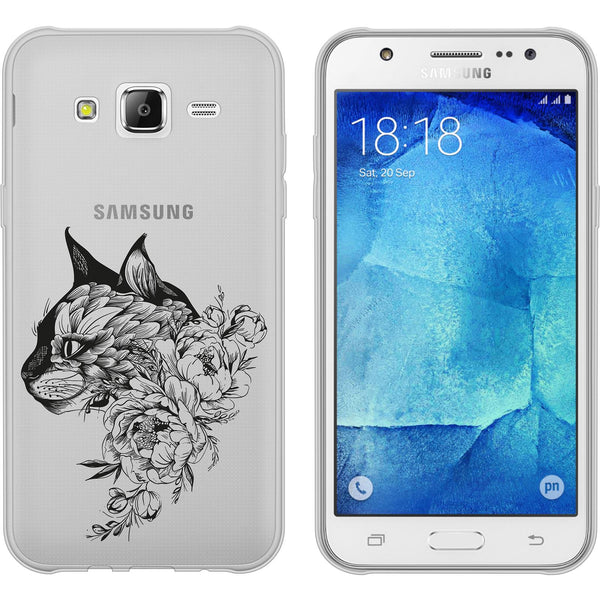 Galaxy J5 (2016) J510 Silikon-Hülle Floral Katze M2-1 Case